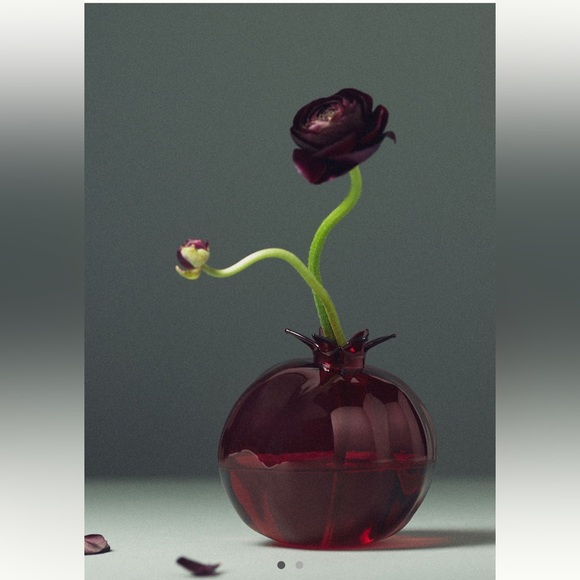 Anthropologie Pomegranate Harvest Glass Bud Vase - Picture 14 of 15